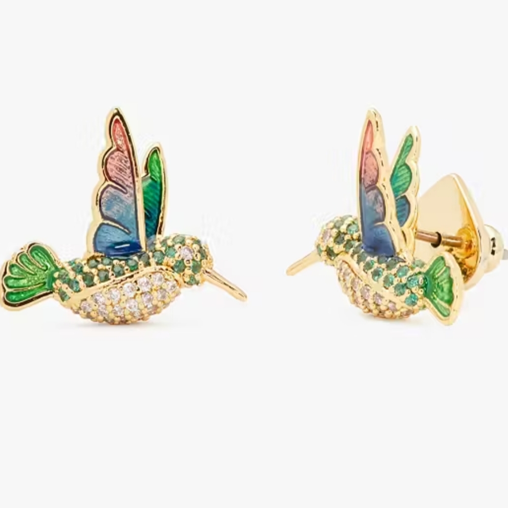 Kate Spade Multicolor Hummingbird Earrings
